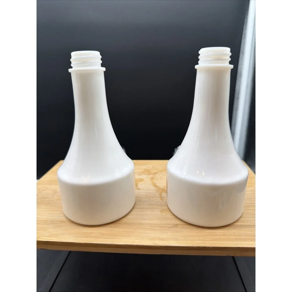 Vintage Gemco Corning Ware SPICE OF LIFE Vinegar  and Oil Cruets Milk Glass